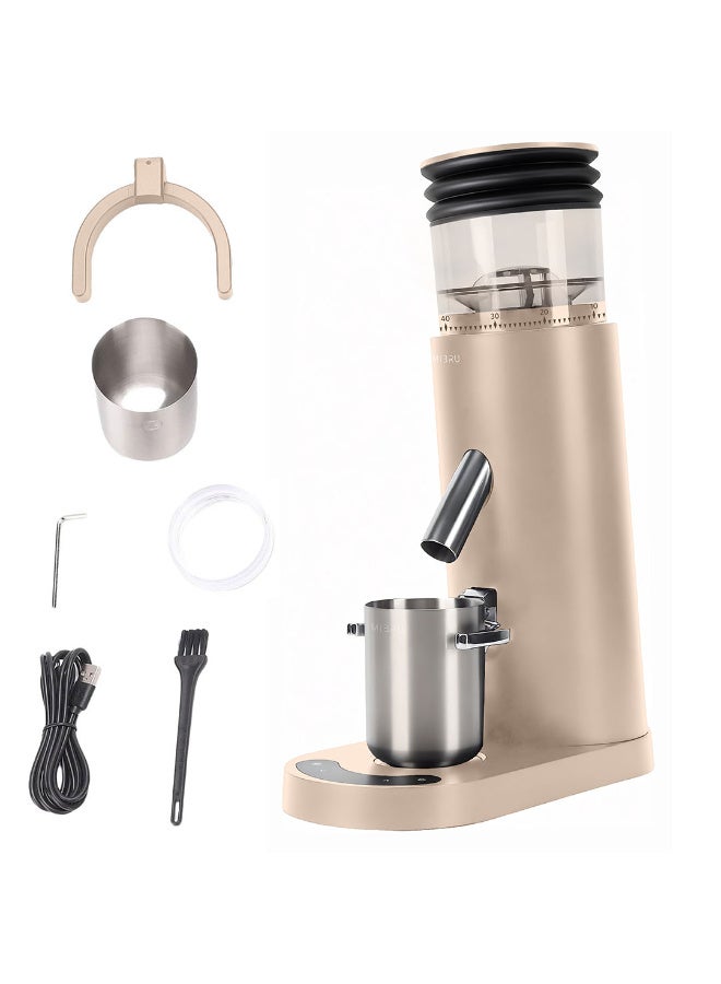 MIBRU Portable Electric Coffee Grinder Rechargeable 7000mAh 41mm Burr Adjustable 60 Settings Espresso Grinder for Home Travel V60 French Press Drip Cold Brew with Stainless Steel Cup - Image 4